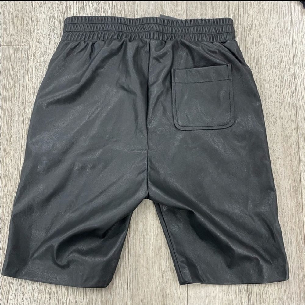 n:philanthropy black faux leather shorts - Picture 3 of 7